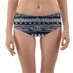 Boho-style-pattern Reversible Mid-Waist Bikini Bottoms