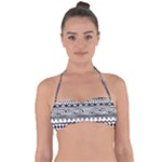 Boho-style-pattern Halter Bandeau Bikini Top