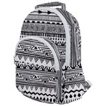 Boho-style-pattern Rounded Multi Pocket Backpack