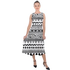 Midi Tie-Back Chiffon Dress 