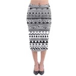 Boho-style-pattern Midi Pencil Skirt