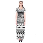 Boho-style-pattern Short Sleeve Maxi Dress