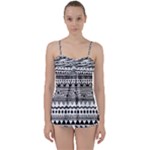 Boho-style-pattern Babydoll Tankini Set