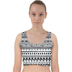 Velvet Racer Back Crop Top 