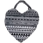 Boho-style-pattern Giant Heart Shaped Tote