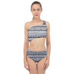 Boho-style-pattern Spliced Up Two Piece Swimsuit