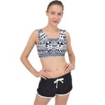 Boho-style-pattern V-Back Sports Bra