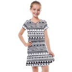 Boho-style-pattern Kids  Cross Web Dress