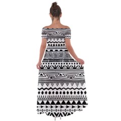 Off Shoulder Open Front Chiffon Dress 