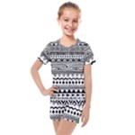 Boho-style-pattern Kids  Mesh Tee and Shorts Set