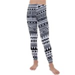 Boho-style-pattern Kids  Lightweight Velour Leggings