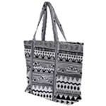 Boho-style-pattern Zip Up Canvas Bag