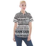 Boho-style-pattern Women s Short Sleeve Pocket Shirt