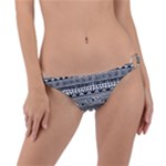 Boho-style-pattern Ring Detail Bikini Bottoms