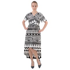 Front Wrap High Low Dress 