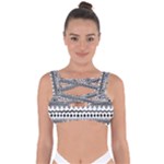 Boho-style-pattern Bandaged Up Bikini Top