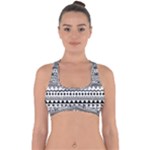 Boho-style-pattern Cross Back Hipster Bikini Top 