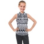 Boho-style-pattern Kids  Sleeveless Polo Tee