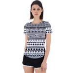 Boho-style-pattern Back Cut Out Sport Tee