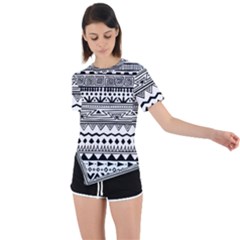 Asymmetrical Short Sleeve Sports T-Shirt 