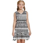 Boho-style-pattern Kids  Sleeveless Tiered Mini Dress