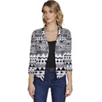 Boho-style-pattern Women s Casual 3/4 Sleeve Spring Jacket