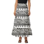 Boho-style-pattern Tiered Ruffle Maxi Skirt