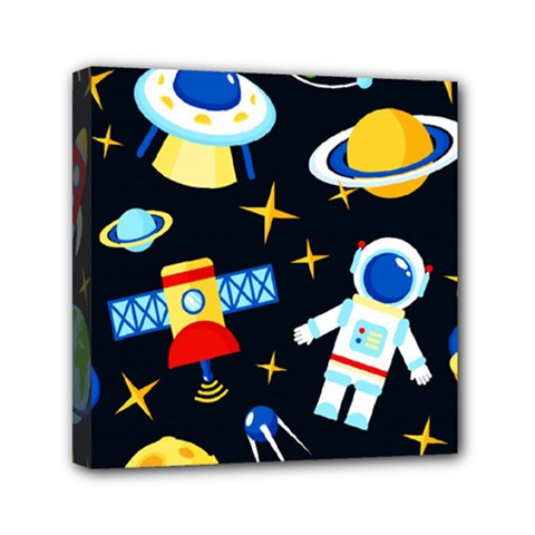 Space Seamless Pattern Mini Canvas 6  x 6  (Stretched) from ArtsNow.com