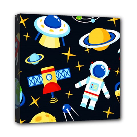 Space Seamless Pattern Mini Canvas 8  x 8  (Stretched) from ArtsNow.com