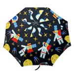 Space Seamless Pattern Folding Umbrellas