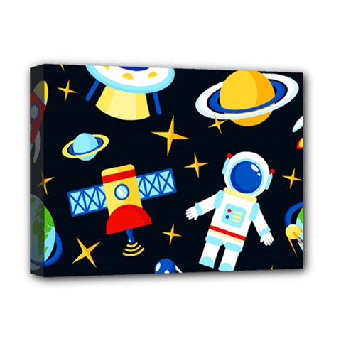 Space Seamless Pattern Deluxe Canvas 16  x 12  (Stretched)  from ArtsNow.com