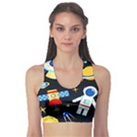 Space Seamless Pattern Sports Bra