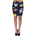 Space Seamless Pattern Bodycon Skirt