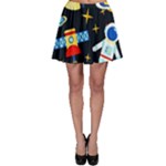 Space Seamless Pattern Skater Skirt