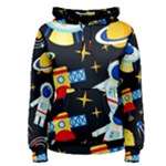 Space Seamless Pattern Women s Pullover Hoodie