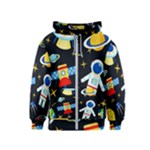 Space Seamless Pattern Kids  Zipper Hoodie