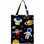 Space Seamless Pattern Zipper Classic Tote Bag