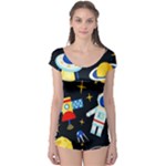 Space Seamless Pattern Boyleg Leotard 