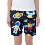 Space Seamless Pattern Women s Basketball Shorts