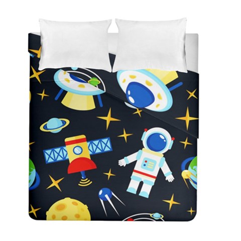 Space Seamless Pattern Duvet Cover Double Side (Full/ Double Size) from ArtsNow.com