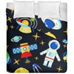 Space Seamless Pattern Duvet Cover Double Side (California King Size)