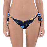 Space Seamless Pattern Reversible Bikini Bottoms