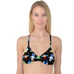 Space Seamless Pattern Reversible Tri Bikini Top