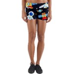 Space Seamless Pattern Yoga Shorts