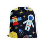 Space Seamless Pattern Drawstring Pouch (XL)