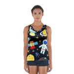 Space Seamless Pattern Sport Tank Top 