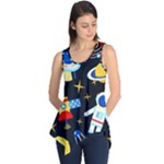 Space Seamless Pattern Sleeveless Tunic