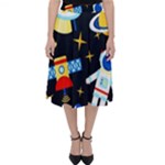 Space Seamless Pattern Classic Midi Skirt