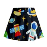 Space Seamless Pattern Mini Flare Skirt