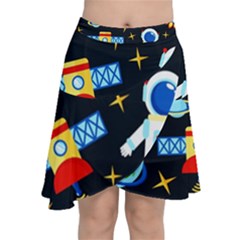Chiffon Wrap Front Skirt 